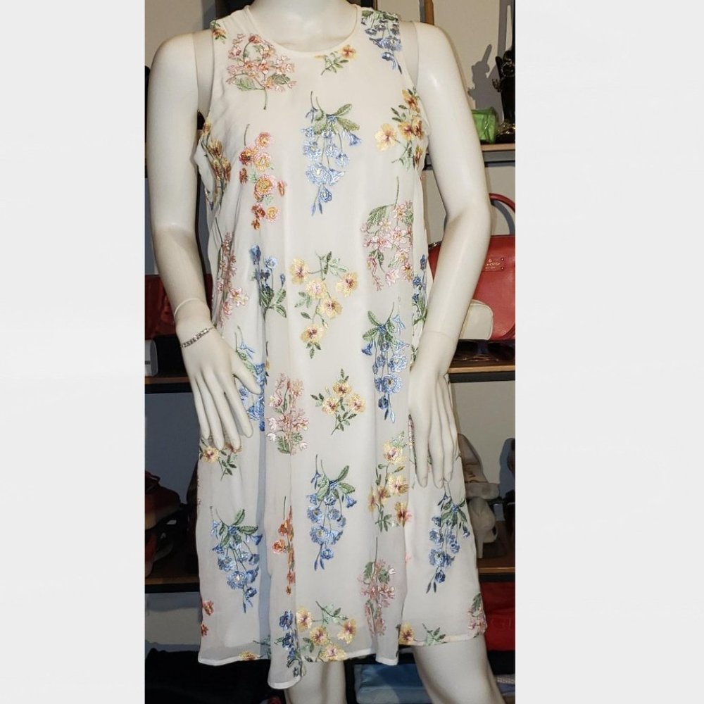 Calvin Klein white floral dress